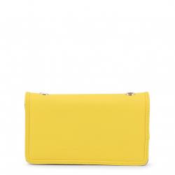 Pre Owned Versace Jeans Yellow Synthetic Leather Clutch Bag