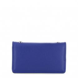 Pre Owned Versace Jeans Blue Synthetic Leather Clutch Bag