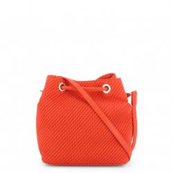 Versace Jeans Orange Signature Synthetic Leather Drawstring Shoulder Bag