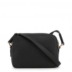 Versace Jeans Black Pebbled Faux Leather Crossbody Bag