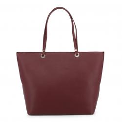 Pre Owned Versace Jeans Dark Red Faux Leather Shopper Tote