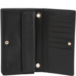 Versace Jeans Black Embossed Faux Leather WOC Clutch Bag