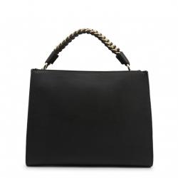 Pre Owned Versace Jeans Black Faux Leather Tassel Top Handle Bag