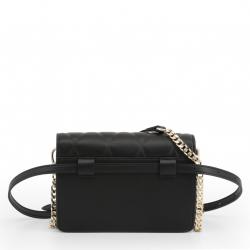 Pre Owned Versace Jeans Black Quilted Faux Leather Crossbody Bag