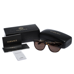 Pre Owned Versace Brown Tortoise MOD.4347 Sunglasses