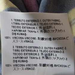 Pre Owned توب فرساتشي ملتف صناعي جيرسيه مطبوع متعدد الألوان S