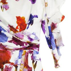 Pre Owned Versace Silk Printed Dress L