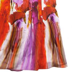 Pre Owned Versace Silk Printed Dress L
