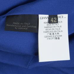 مملوكة مسبقًا توب فيرساتشي متعدد الألوان مرصع بالترتر بأكمام قصيرة M