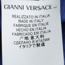 مملوكة مسبقًا توب فيرساتشي متعدد الألوان مرصع بالترتر بأكمام قصيرة M