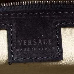 Versace Metallic Black Python Hobo
