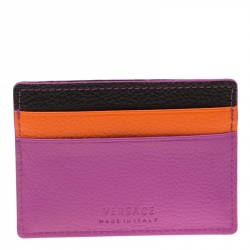 مملوكة مسبقًا Versace Multicolor Leather Card Case