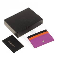 مملوكة مسبقًا Versace Multicolor Leather Card Case