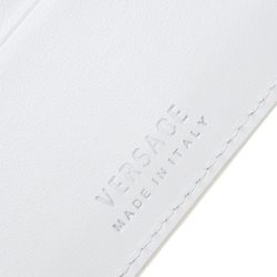 مملوكة مسبقًا Versace White Leather Card Case