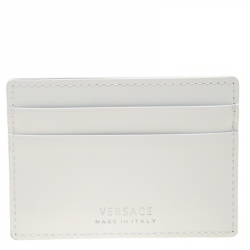 مملوكة مسبقًا Versace White Leather Card Case