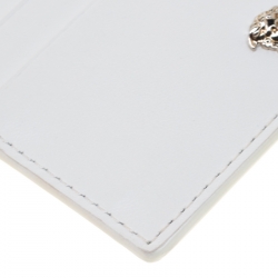 مملوكة مسبقًا Versace White Leather Card Case