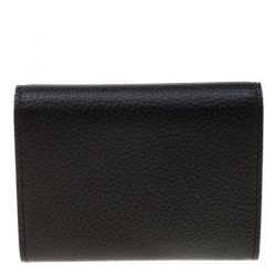 Versace Black Leather Card Case Wallet