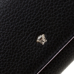 Versace Black Leather Card Case Wallet