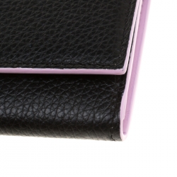 Versace Black Leather Card Case Wallet