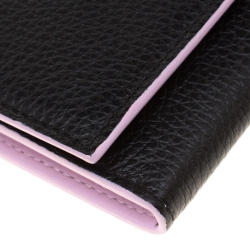 Versace Black Leather Card Case Wallet