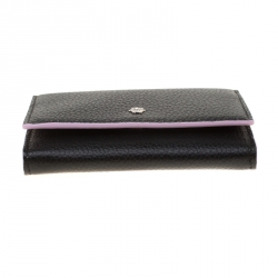 Versace Black Leather Card Case Wallet