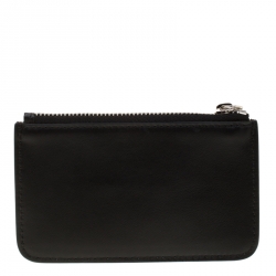 Pre Owned Versace Black Leather Coin Purse