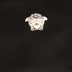 Pre Owned Versace Black Leather Coin Purse