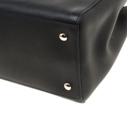 Pre Owned Versace Black Leather Palazzo Medusa Tote