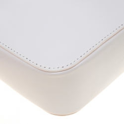 Pre Owned Versace White Leather Palazzo Medusa Camera Crossbody Bag