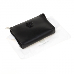 مملوكة مسبقًا Versace Black Leather Medusa Pochette
