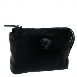 مملوكة مسبقًا Versace Black Nylon Medusa Pochette