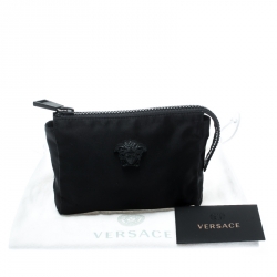مملوكة مسبقًا Versace Black Nylon Medusa Pochette