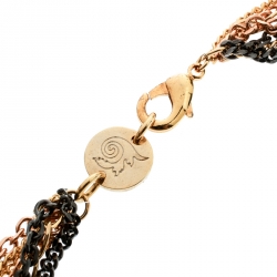 Versace Three Tone Metal Multi Chain Belt / Necklace