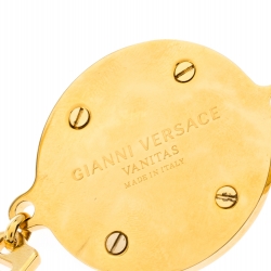 Pre Owned Versace Yellow Gold Tone Medusa Charm Chain Link Belt