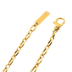 Pre Owned Versace Yellow Gold Tone Medusa Charm Chain Link Belt