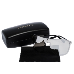  Versace Silver Mirror MOD.2180 Shield Sunglasses
