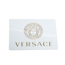 Versace Crystal Medusa Medallion Greca Gold Tone Chain Bracelet