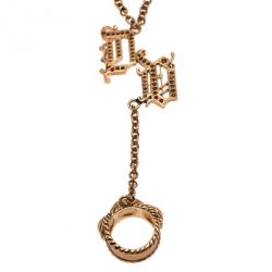 Versace Gold-Plated Chain Linked Ring and Bangle 19CM Size 54