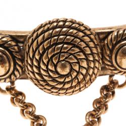 Versace Gold-Plated Chain Linked Ring and Bangle 19CM Size 54