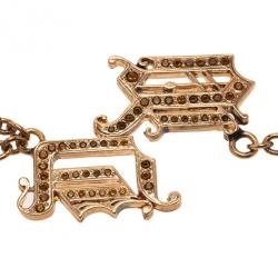Versace Gold-Plated Chain Linked Ring and Bangle 19CM Size 54