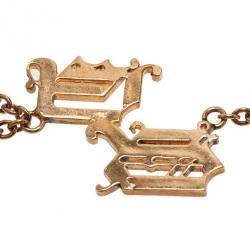 Versace Gold-Plated Chain Linked Ring and Bangle 19CM Size 54