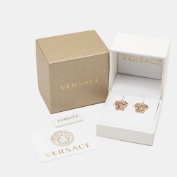 Versace Medusa Sterling Silver Stud Earrings