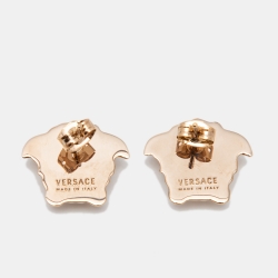 Versace Medusa Sterling Silver Stud Earrings