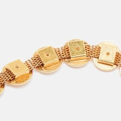 Versace Medusa Motif Gold Tone Choker Necklace