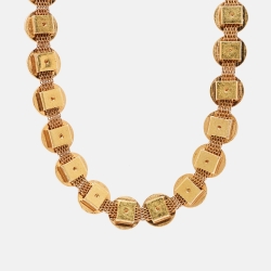Versace Medusa Motif Gold Tone Choker Necklace