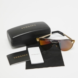 Pre Owned Versace Black MOD 2161-B Glam Medusa Cat Eye Sunglasses