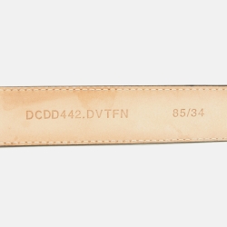 Pre Owned Versace Pink Leather Medusa Head Buckle Belt 85CM