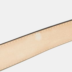 Pre Owned Versace Pink Leather Medusa Head Buckle Belt 85CM