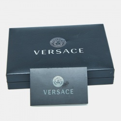 Pre Owned Versace Medusa Gold Tone Hoop Earrings