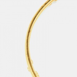 Pre Owned Versace Medusa Gold Tone Hoop Earrings